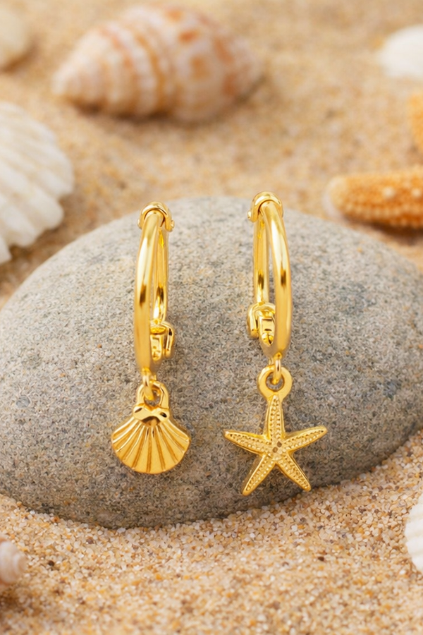 Avery – golden seaside charm duo