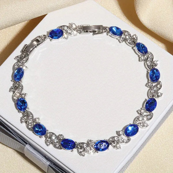 Alessa – Feines Saphirarmband in Kreisform.