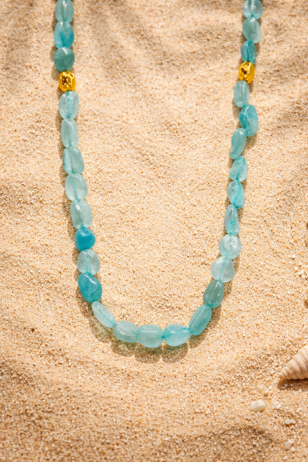 Eliana – soft blue, delicate, ocean-inspired, minimal necklace