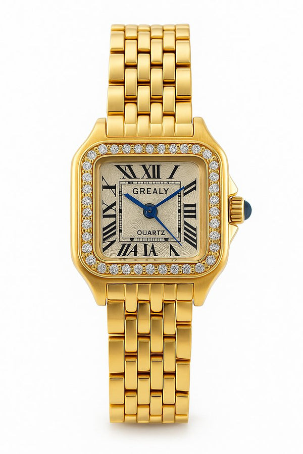 Aubrey – refined sparkle statement in gold